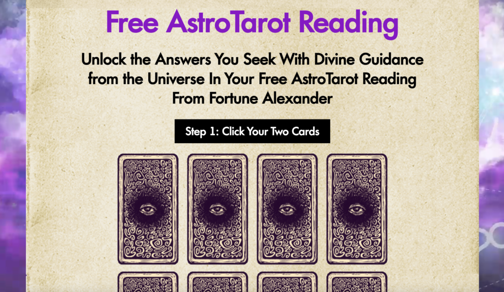 Online tarot reading by AstroTarot