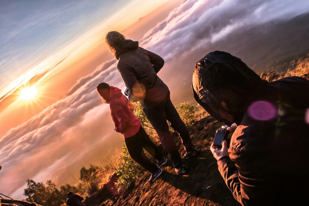 Aries male and Gemini woman trekking together