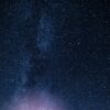 A breathtaking view of a starry night sky showcasing the Milky Way galaxy.