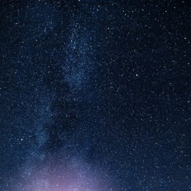 A breathtaking view of a starry night sky showcasing the Milky Way galaxy.