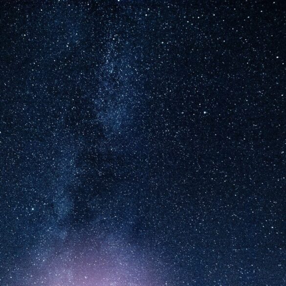 A breathtaking view of a starry night sky showcasing the Milky Way galaxy.